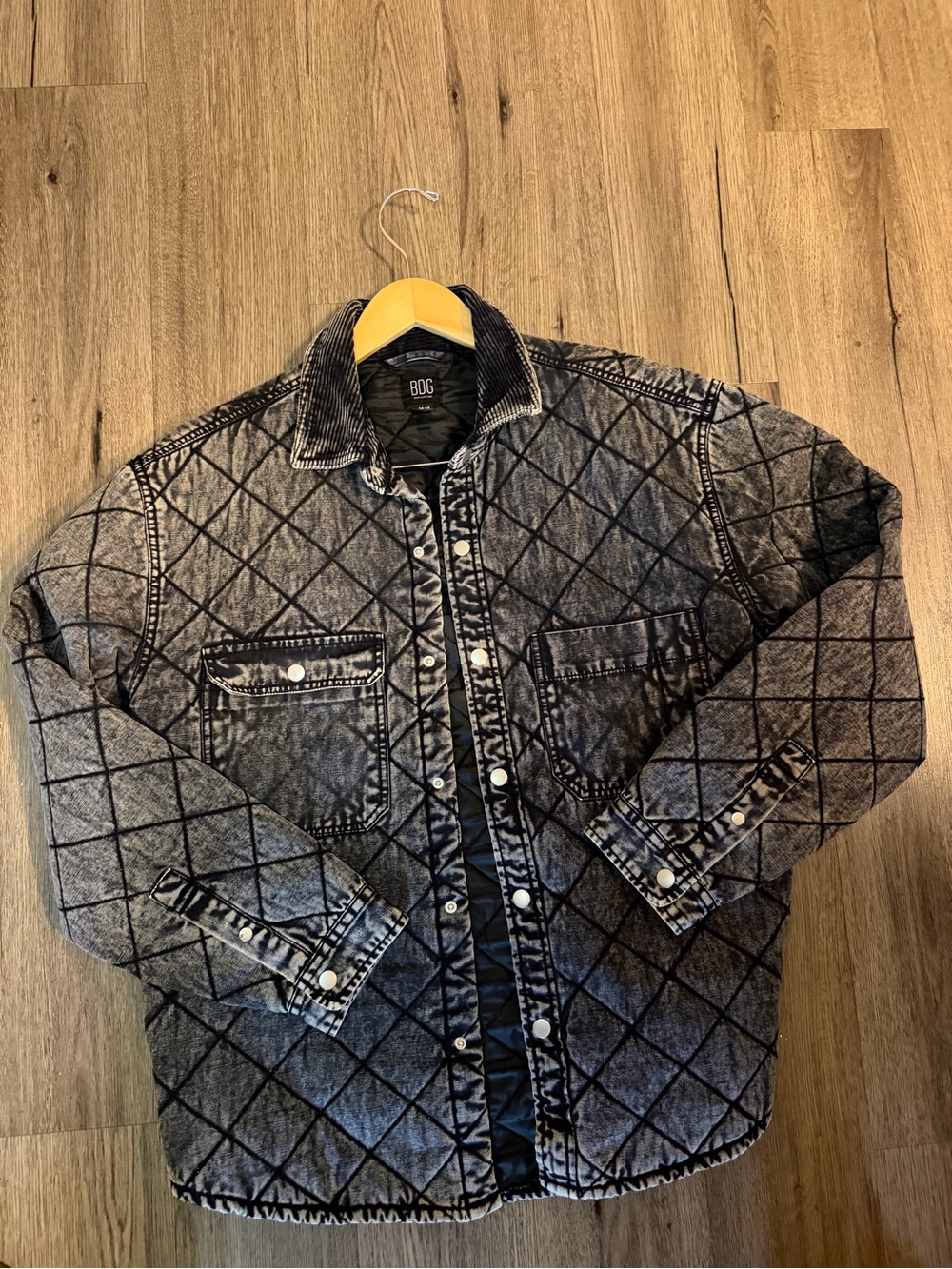 Urban Outfitters BDG Black Acid-wash Denim Shacket Jacket- Size M